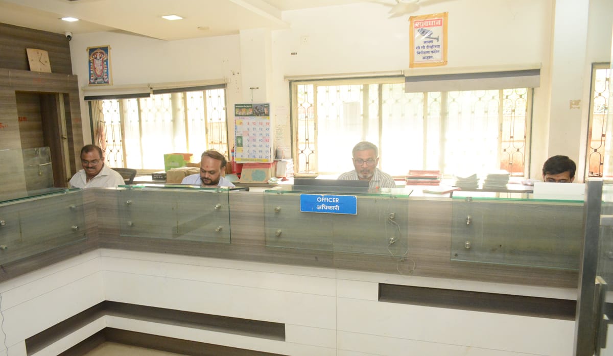 Officer service counter at Yeola Merchant Bank
