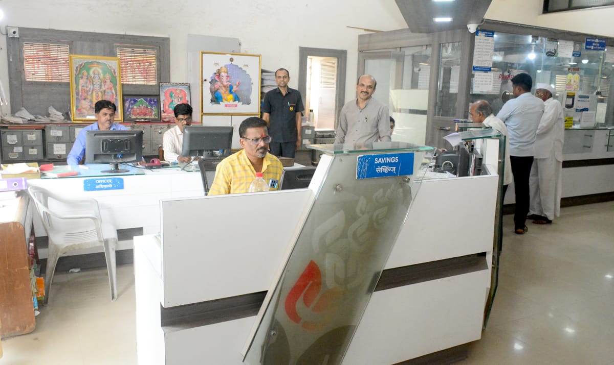 Savings counter at Yeola Merchant Bank