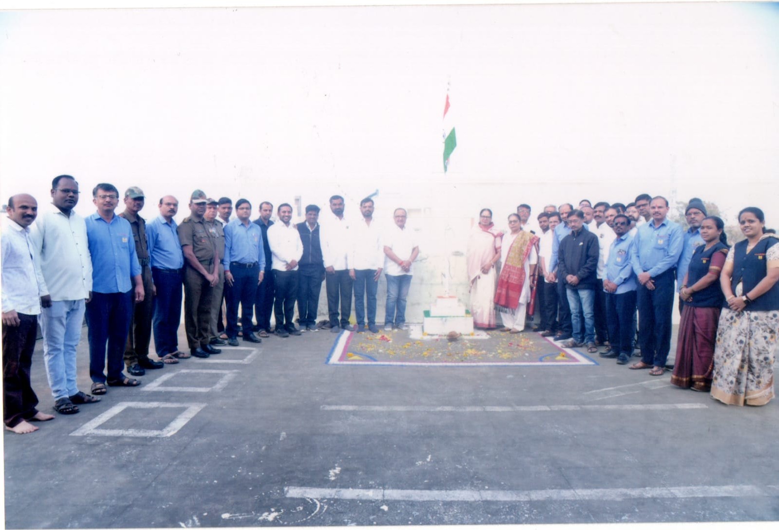 National flag salute at the bank